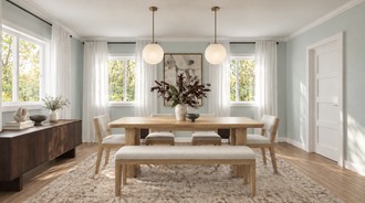 Transitional Dining Room by Havenly Interior Designer Karley