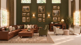 Traditional, Rustic, Library, Vintage Living Room by Havenly Interior Designer Veronica