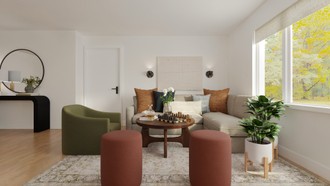 Contemporary, Midcentury Modern Living Room by Havenly Interior Designer Lilia