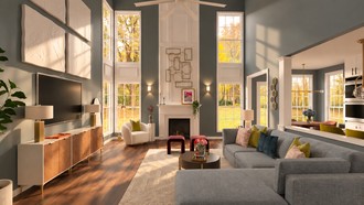 Inspired Modern, Contemporary Luxe Living Room by Havenly Interior Designer Natalia