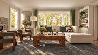 Artful Eclectic Living Room by Havenly Interior Designer Sofia