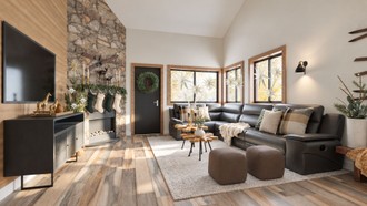 Organic Modern, Warm Transitional Living Room by Havenly Interior Designer Montserrat
