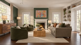 Transitional Living Room by Havenly Interior Designer Luis