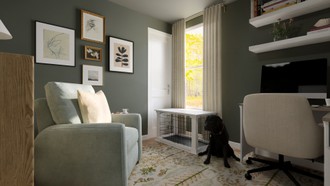 Transitional, Classic Contemporary Office by Havenly Interior Designer Lilia