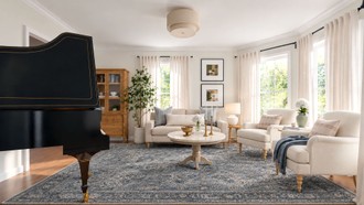 Classic Coastal Reading Room by Havenly Interior Designer Montserrat