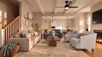 Warm Transitional, New Classic Living Room by Havenly Interior Designer Natalia