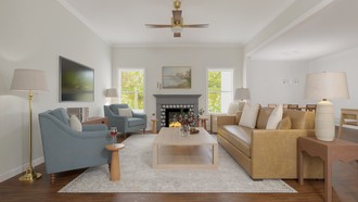 Transitional Living Room by Havenly Interior Designer Jacqueline