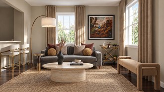 Glam, Contemporary Luxe Living Room by Havenly Interior Designer Gabriela
