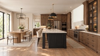 Warm Transitional Kitchen by Havenly Interior Designer Karina