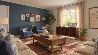 Traditional Charm Living Room by Havenly Interior Designer Luis