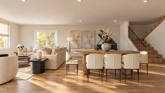 Contemporary, Modern, Transitional, Organic Modern, Warm Transitional Dining Room by Havenly Interior Designer Paulina