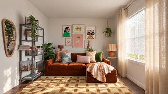 Artful Eclectic Living Room by Havenly Interior Designer Candida