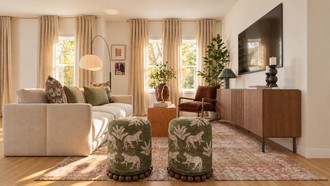 Contemporary, Eclectic Living Room by Havenly Interior Designer Camila