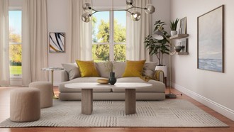 Bohemian, Midcentury Modern Living Room by Havenly Interior Designer Rocio