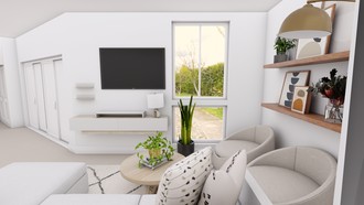 Bohemian, Midcentury Modern, Minimal Living Room by Havenly Interior Designer Maria