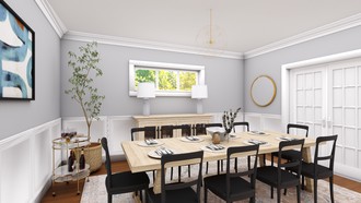 Modern, Coastal Dining Room by Havenly Interior Designer Lauren