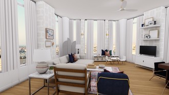 Modern, Bohemian, Midcentury Modern Living Room by Havenly Interior Designer Mikaela