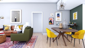 Modern, Bohemian Living Room by Havenly Interior Designer Rocio