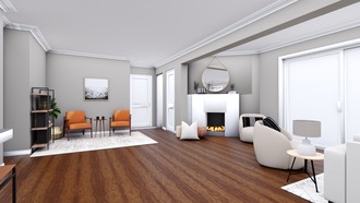 Midcentury Modern, Scandinavian Living Room by Havenly Interior Designer Kayla