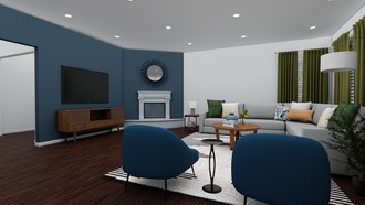 Modern, Eclectic, Midcentury Modern Living Room by Havenly Interior Designer Samantha
