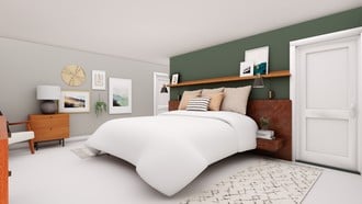 Bohemian, Midcentury Modern Bedroom by Havenly Interior Designer Kayla