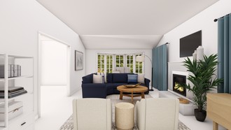 Contemporary, Coastal, Farmhouse, Classic Contemporary, Preppy Living Room by Havenly Interior Designer Colleen