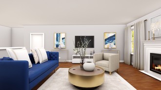 Glam, Transitional Living Room by Havenly Interior Designer Nusrath