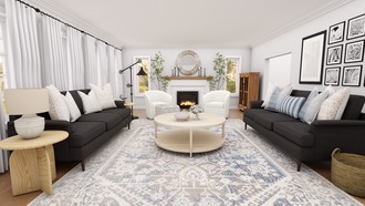 Transitional Living Room by Havenly Interior Designer Liliana