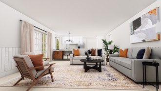 Modern, Transitional, Midcentury Modern Living Room by Havenly Interior Designer Jennifer