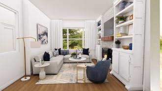 Coastal, Glam Living Room by Havenly Interior Designer Jaime