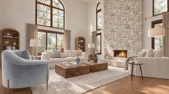Contemporary, Coastal, Transitional Living Room by Havenly Interior Designer Jacqueline