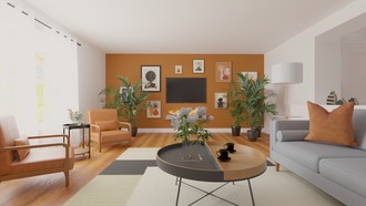 Contemporary, Midcentury Modern Living Room by Havenly Interior Designer Troyce