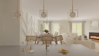 Coastal, Farmhouse, Transitional Living Room by Havenly Interior Designer Loren