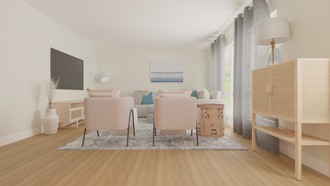 Coastal Living Room by Havenly Interior Designer Loren