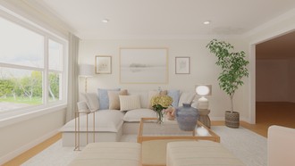 Classic, Coastal, Transitional Living Room by Havenly Interior Designer Paulina