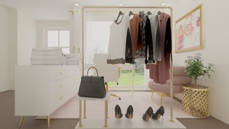 Glam, Preppy Office by Havenly Interior Designer Lorine