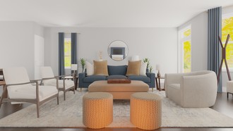 Modern, Transitional, Midcentury Modern Living Room by Havenly Interior Designer Natalia
