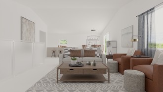 Modern, Industrial, Rustic Living Room by Havenly Interior Designer Hannah