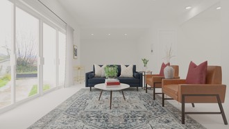 Modern, Southwest Inspired, Midcentury Modern Living Room by Havenly Interior Designer Hannah