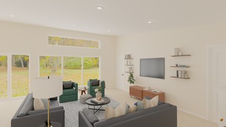 Eclectic, Bohemian, Midcentury Modern, Preppy Living Room by Havenly Interior Designer Morgan