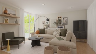 Contemporary, Modern, Rustic Living Room by Havenly Interior Designer Brenthony