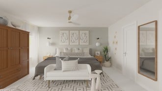 Midcentury Modern, Minimal, Scandinavian Bedroom by Havenly Interior Designer Alyssa
