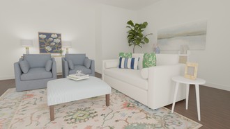 Coastal, Preppy Living Room by Havenly Interior Designer Haley