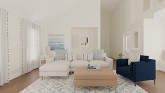 Coastal, Farmhouse, Rustic Living Room by Havenly Interior Designer Hannah