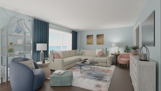 Glam, Transitional Living Room by Havenly Interior Designer Jessica