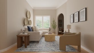 Contemporary, Modern, Coastal, Midcentury Modern Living Room by Havenly Interior Designer Mariana