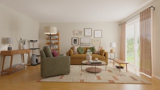 Contemporary, Eclectic, Bohemian, Midcentury Modern Living Room by Havenly Interior Designer Mariana