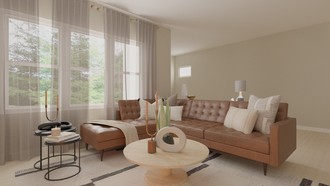 Modern, Bohemian, Midcentury Modern Living Room by Havenly Interior Designer Laura