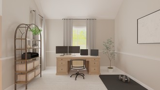 Modern, Traditional, Farmhouse, Transitional Office by Havenly Interior Designer Mikaela