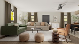 Transitional, Midcentury Modern Living Room by Havenly Interior Designer Paulina